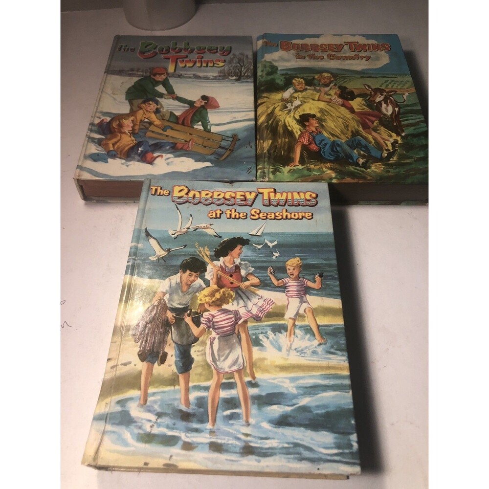 3 Vintage Bobbsey Twins Hard Back Books 1950s